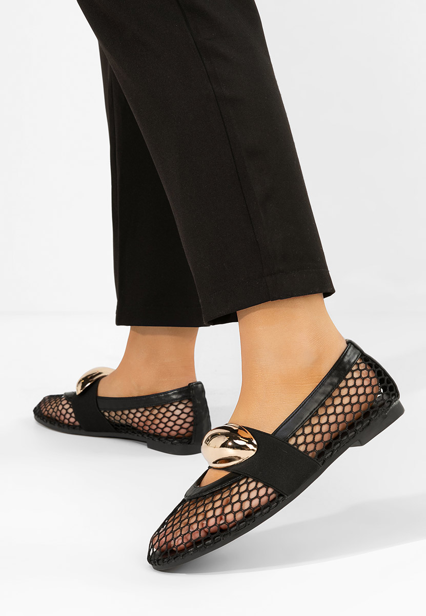 Fabiama fekete balerina cipő