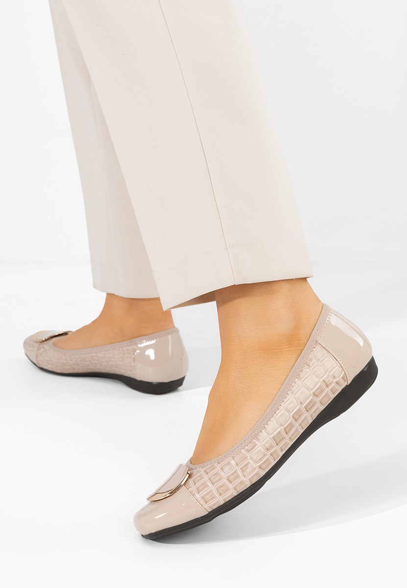 Denosia bézs elegáns balerina 