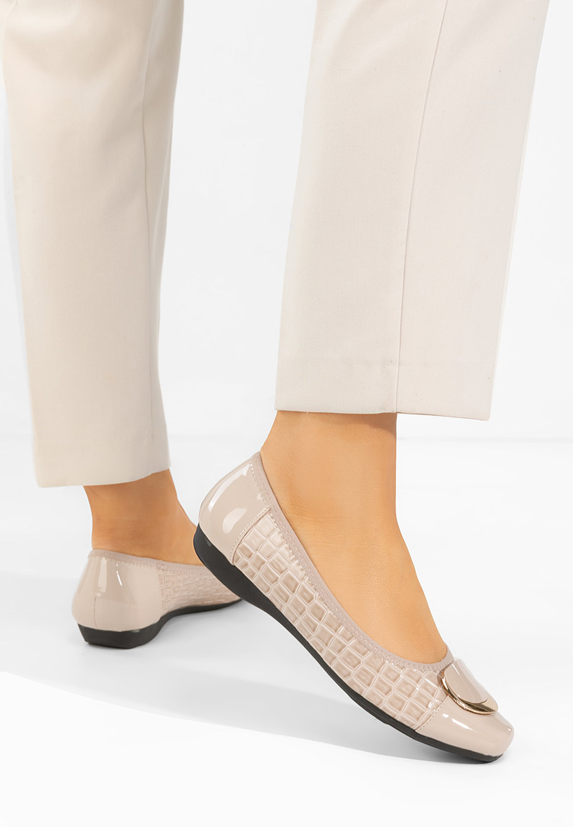 Denosia bézs elegáns balerina 