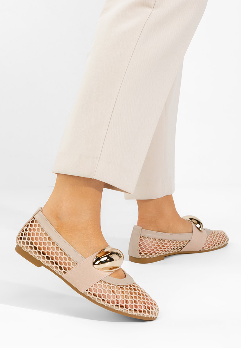 Fabiama bézs balerina cipő