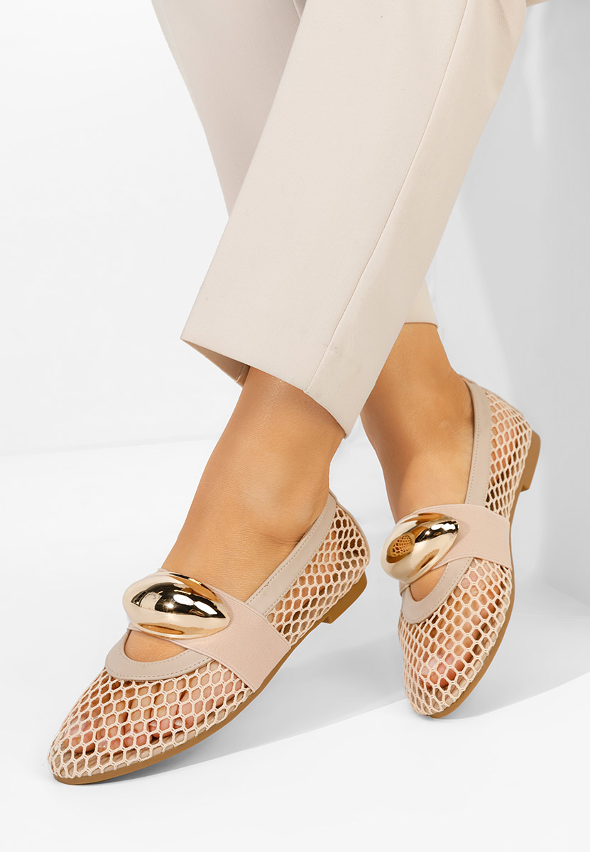 Fabiama bézs balerina cipő