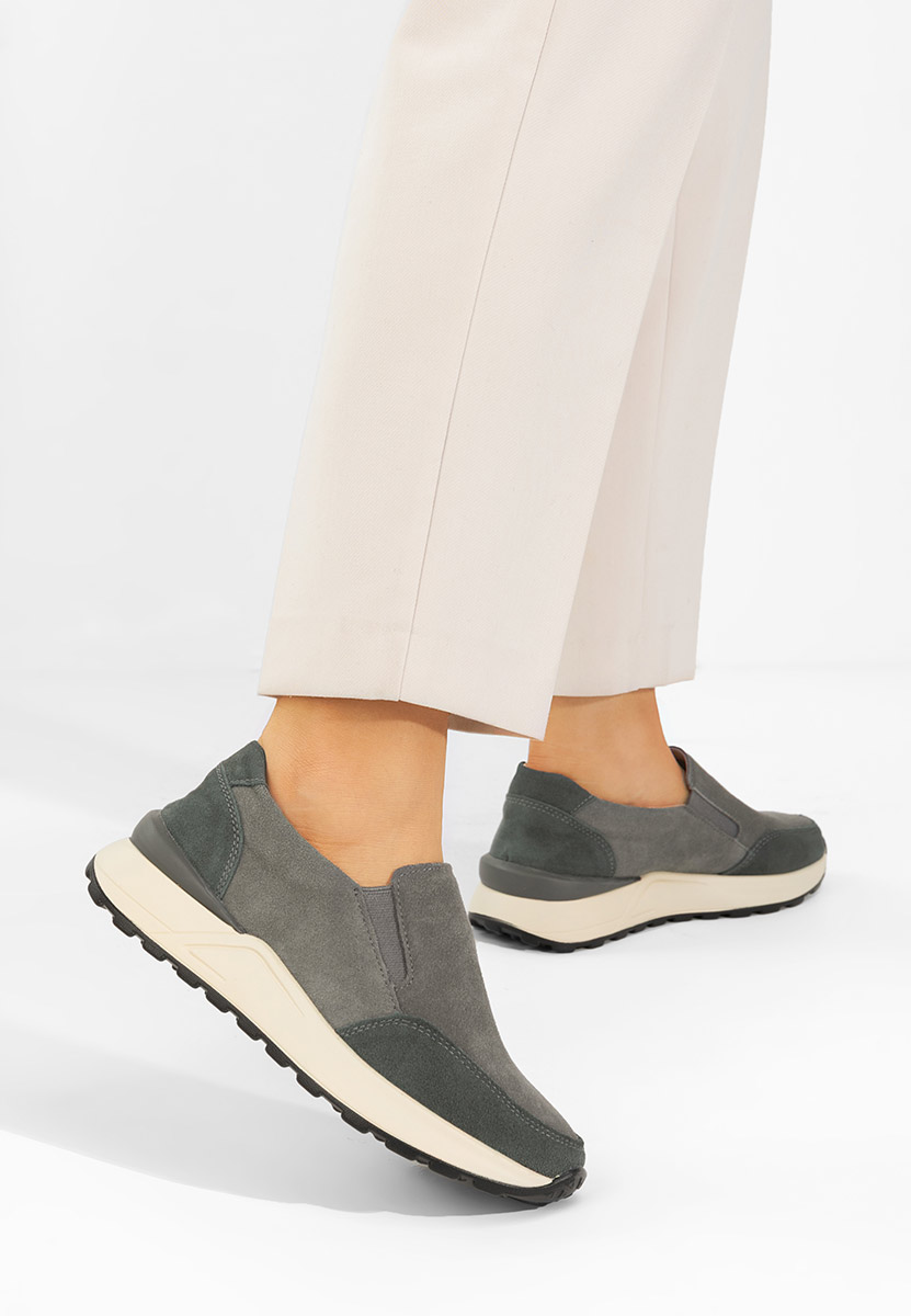 Olinia szürke női bőr sneaker