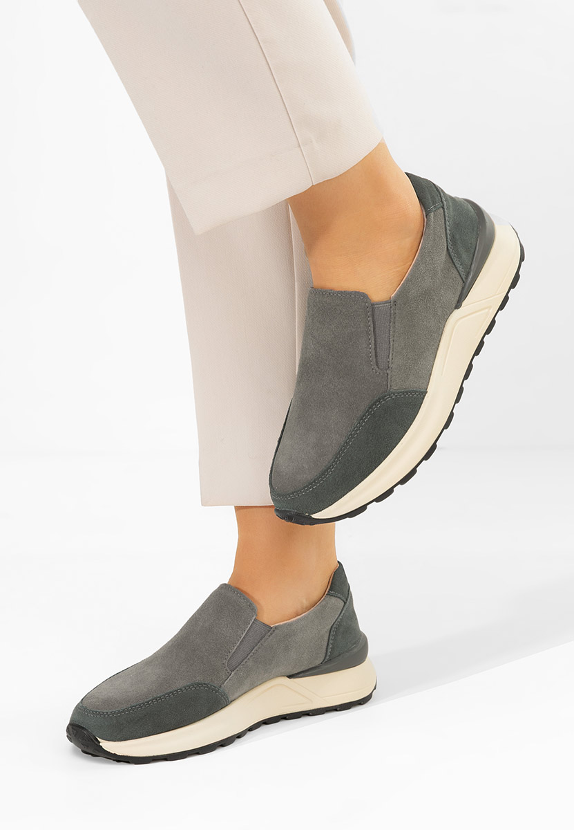 Olinia szürke női bőr sneaker