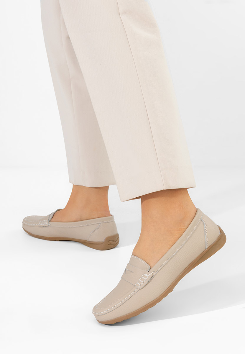 Cheria börszínü bőr mokaszin női