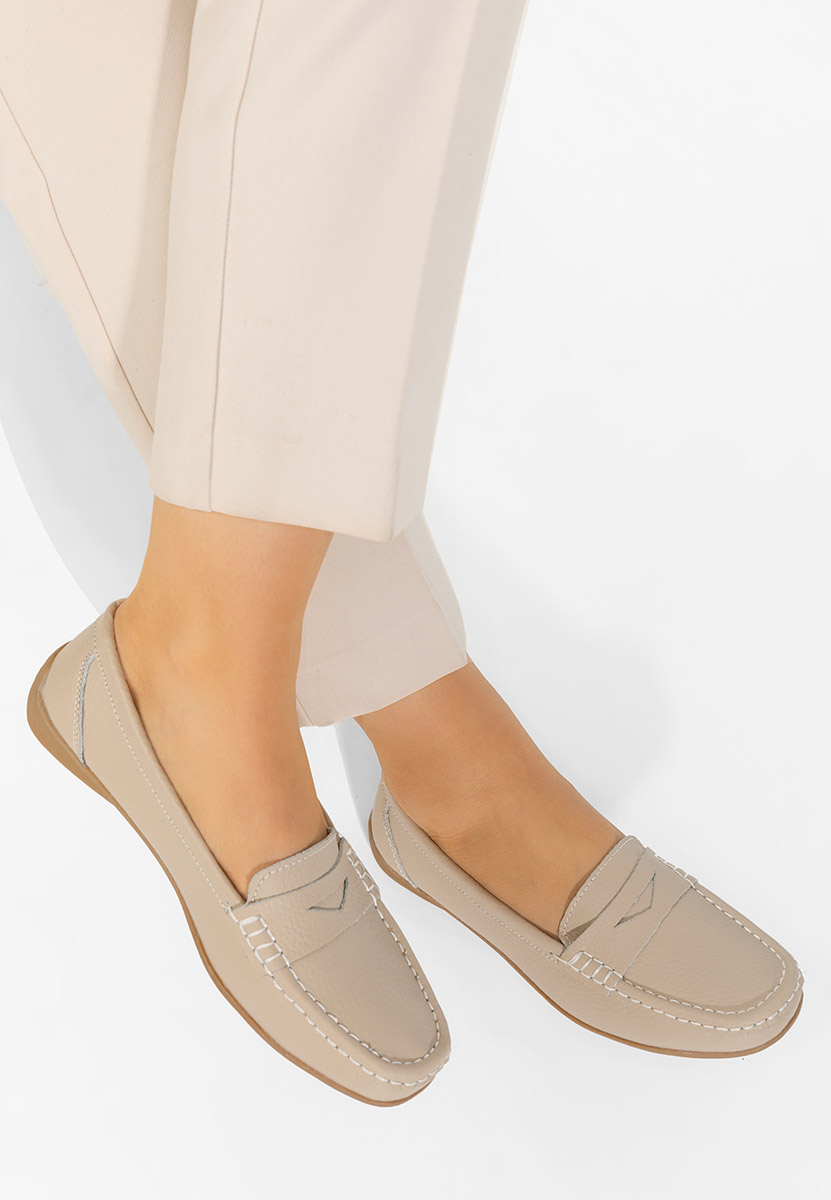 Cheria börszínü bőr mokaszin női