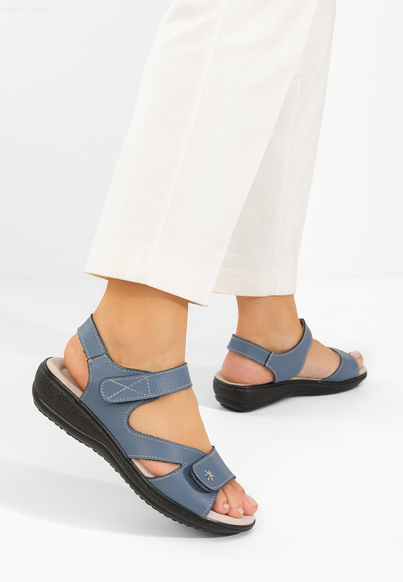 Cruella kék bőr szandál