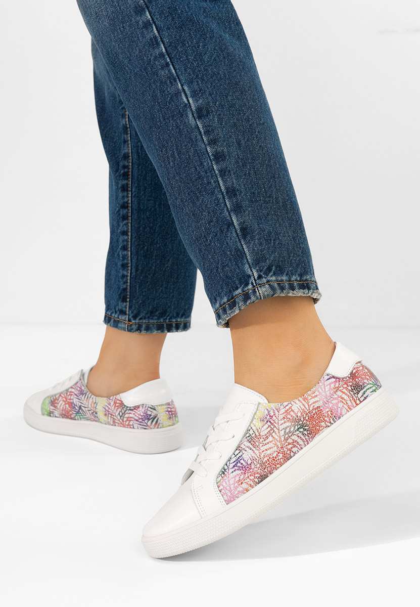 Florinela fehér női bőr sneaker