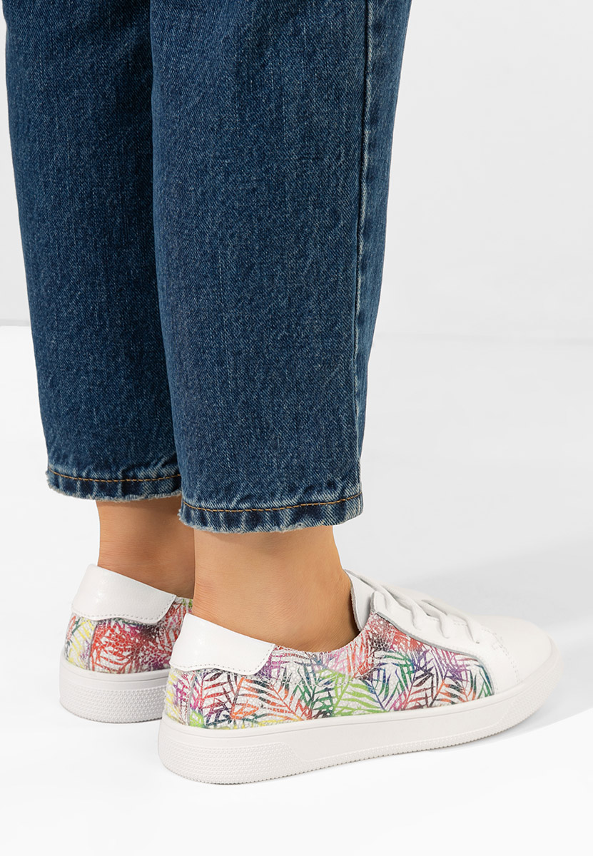 Florinela fehér női bőr sneaker