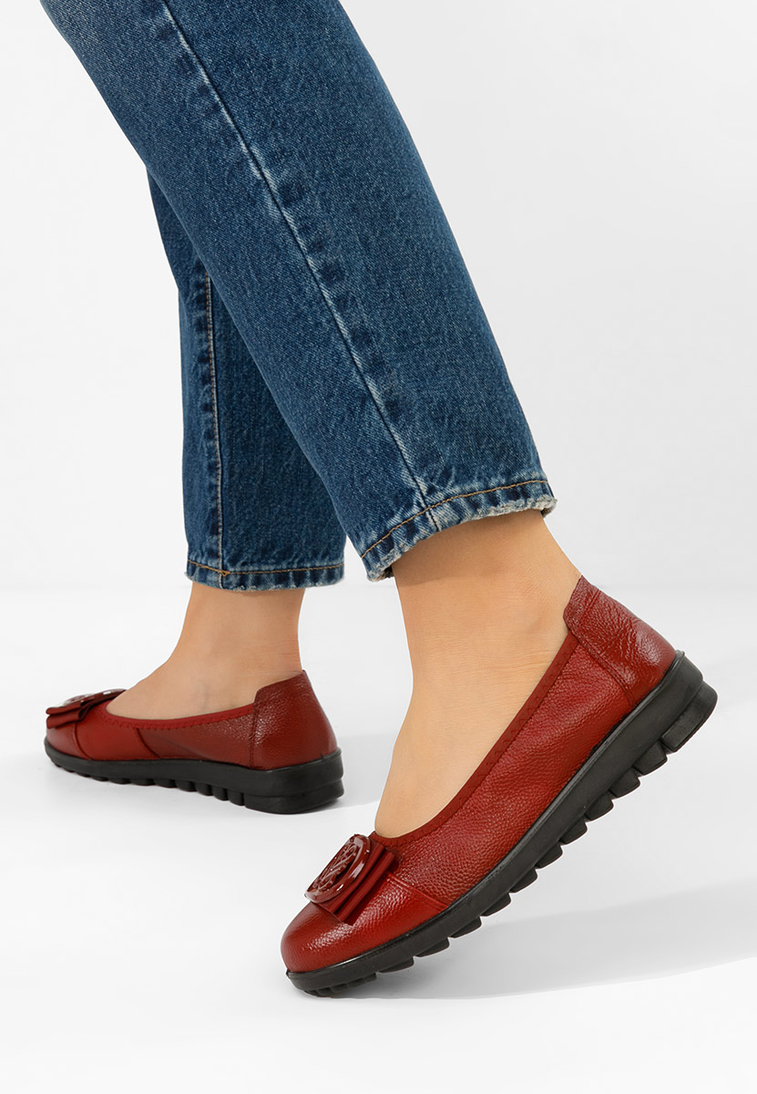 Demarisa borvörös bőr balerina