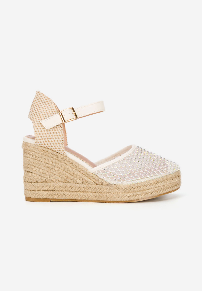 Racelia fehér espadrilles szandál