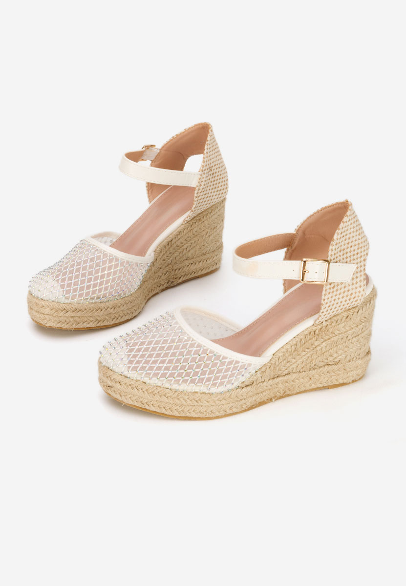 Racelia fehér espadrilles szandál
