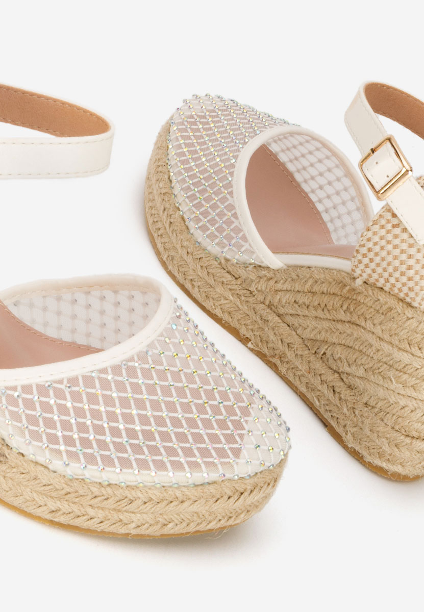 Racelia fehér espadrilles szandál