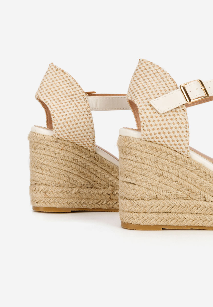 Racelia fehér espadrilles szandál