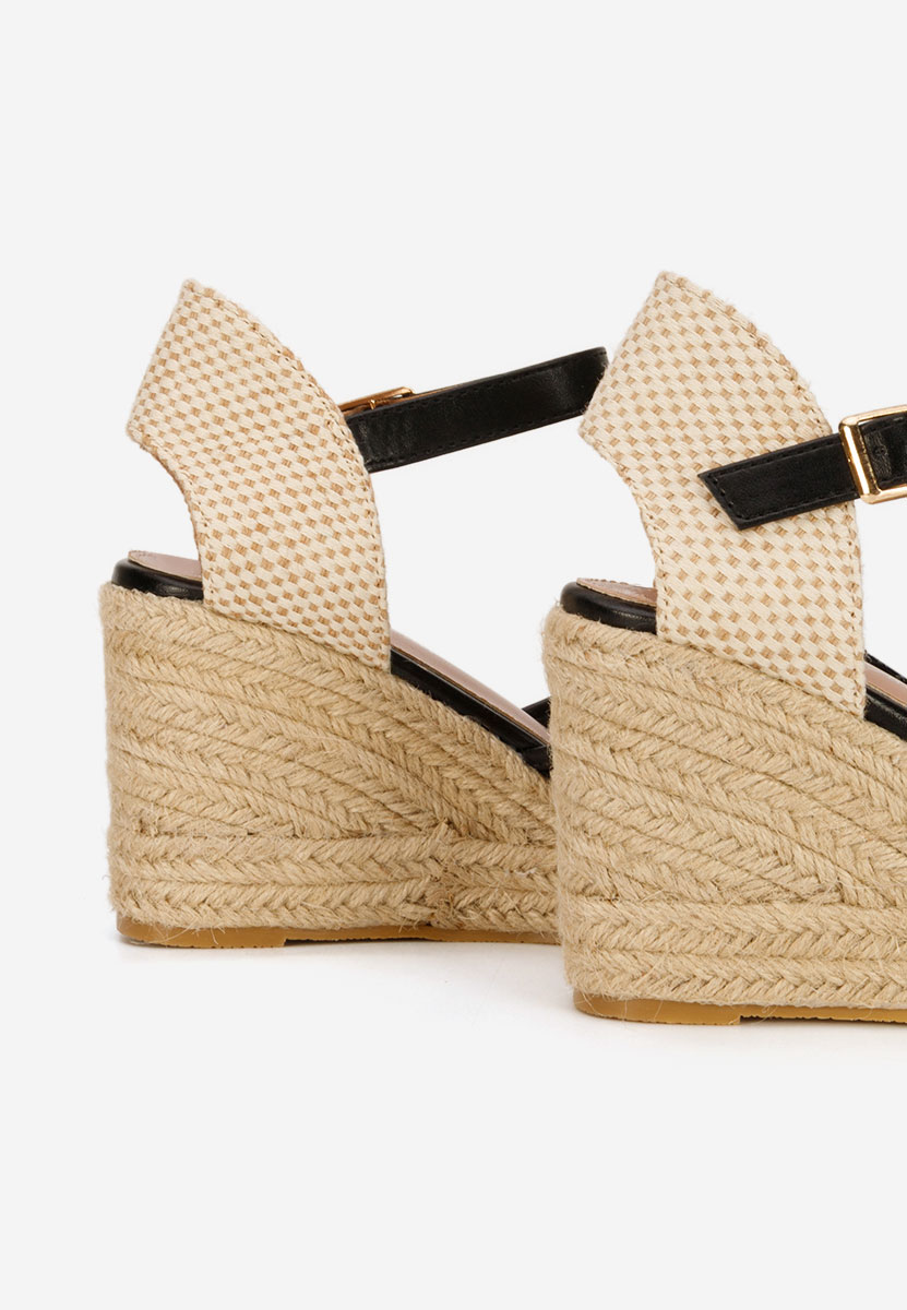 Racelia fekete espadrilles szandál