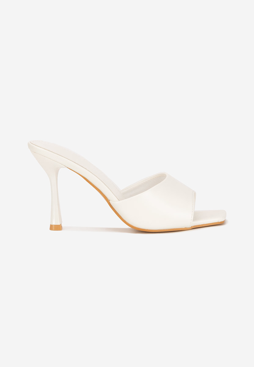 Eliseia v2 fehér magassarkú papucs