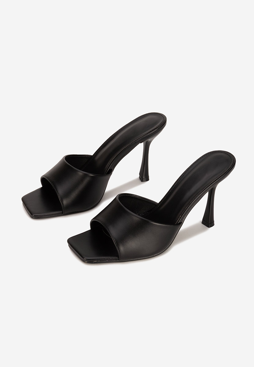 Eliseia v2 fekete magassarkú papucs