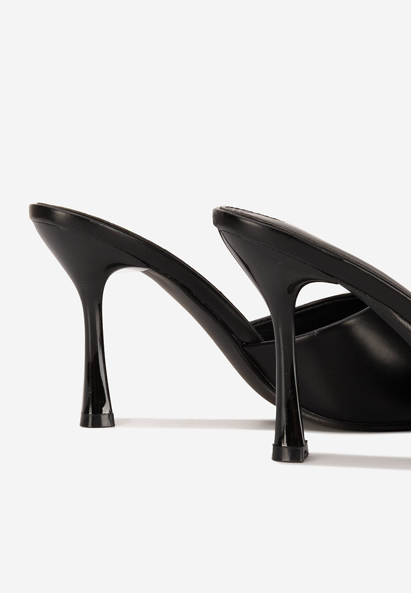 Eliseia v2 fekete magassarkú papucs