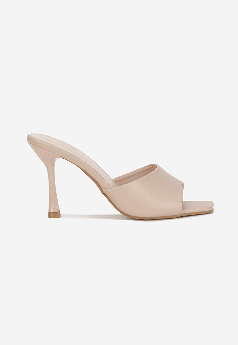 Eliseia v2 bézs magassarkú papucs