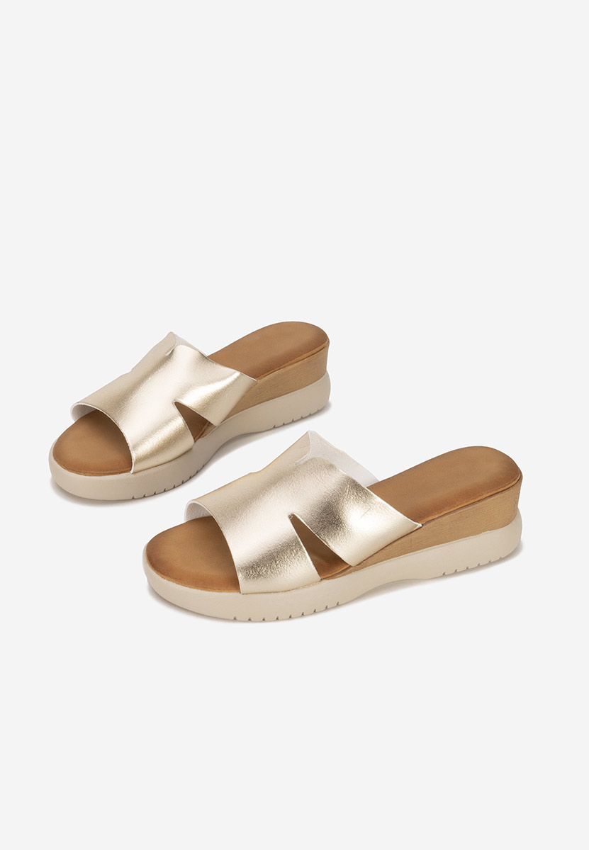 Miriay aranyszínü telitalpú platform papucs