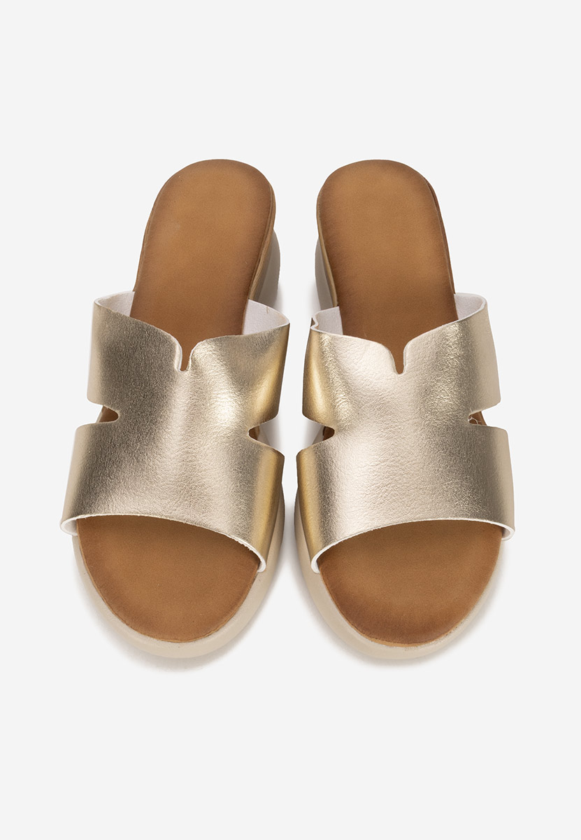 Miriay aranyszínü telitalpú platform papucs