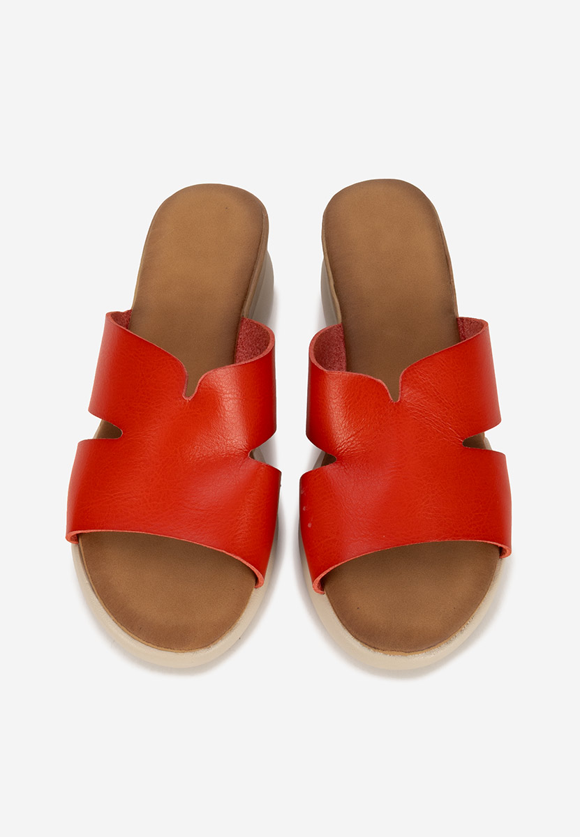 Miriay piros telitalpú platform papucs