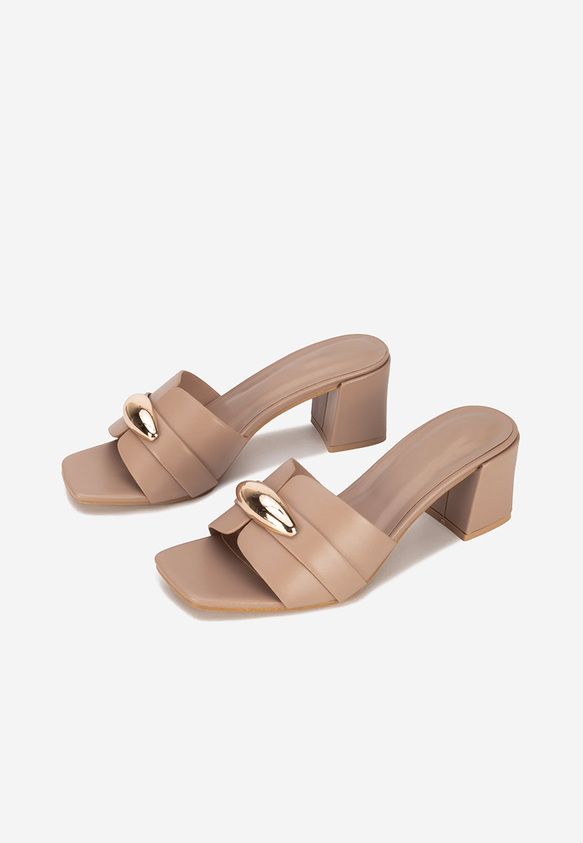 Siminea khaki magassarkú papucs