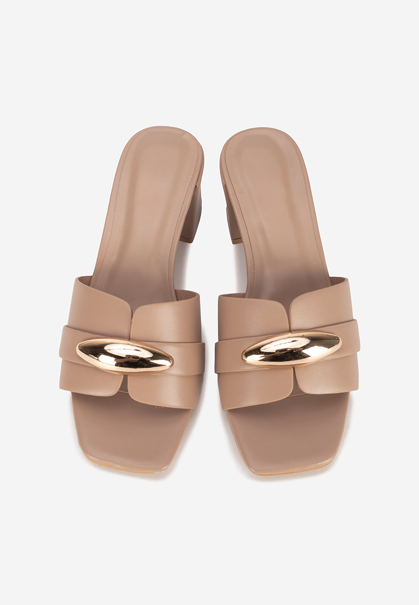 Siminea khaki magassarkú papucs