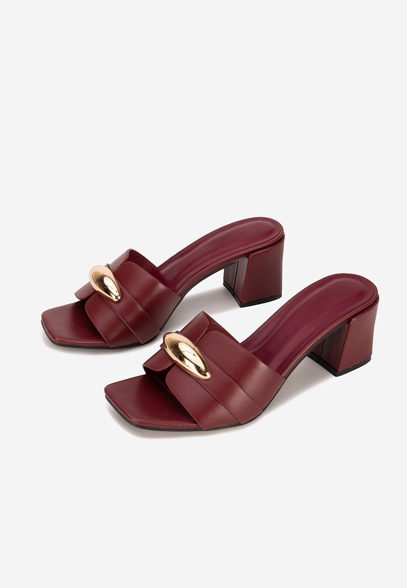 Siminea borvörös magassarkú papucs