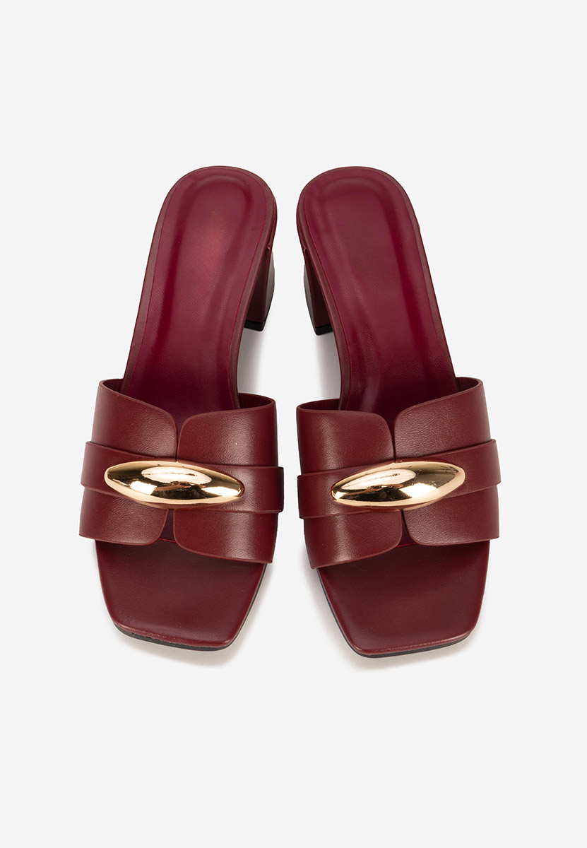 Siminea borvörös magassarkú papucs