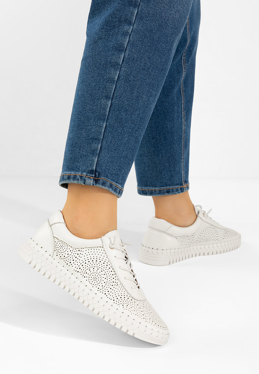 Fidonia fehér női bőr sneaker