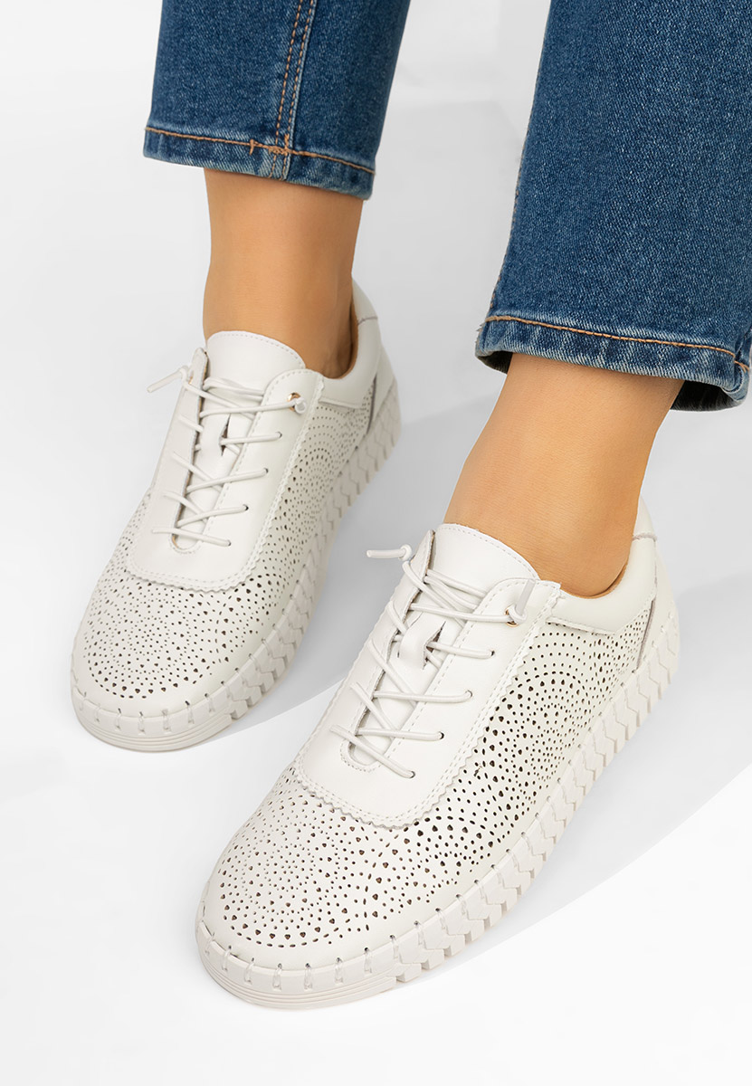Fidonia fehér női bőr sneaker