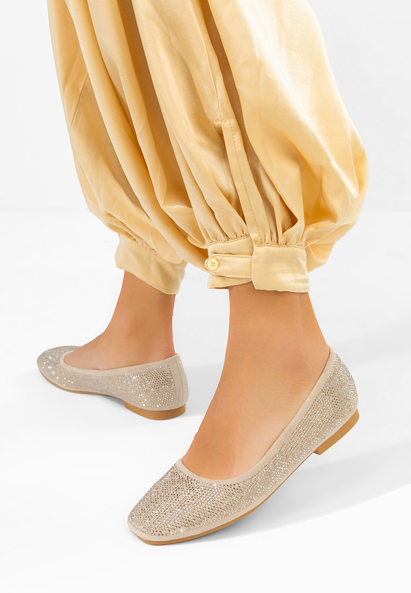 Jeffery bézs elegáns balerina 