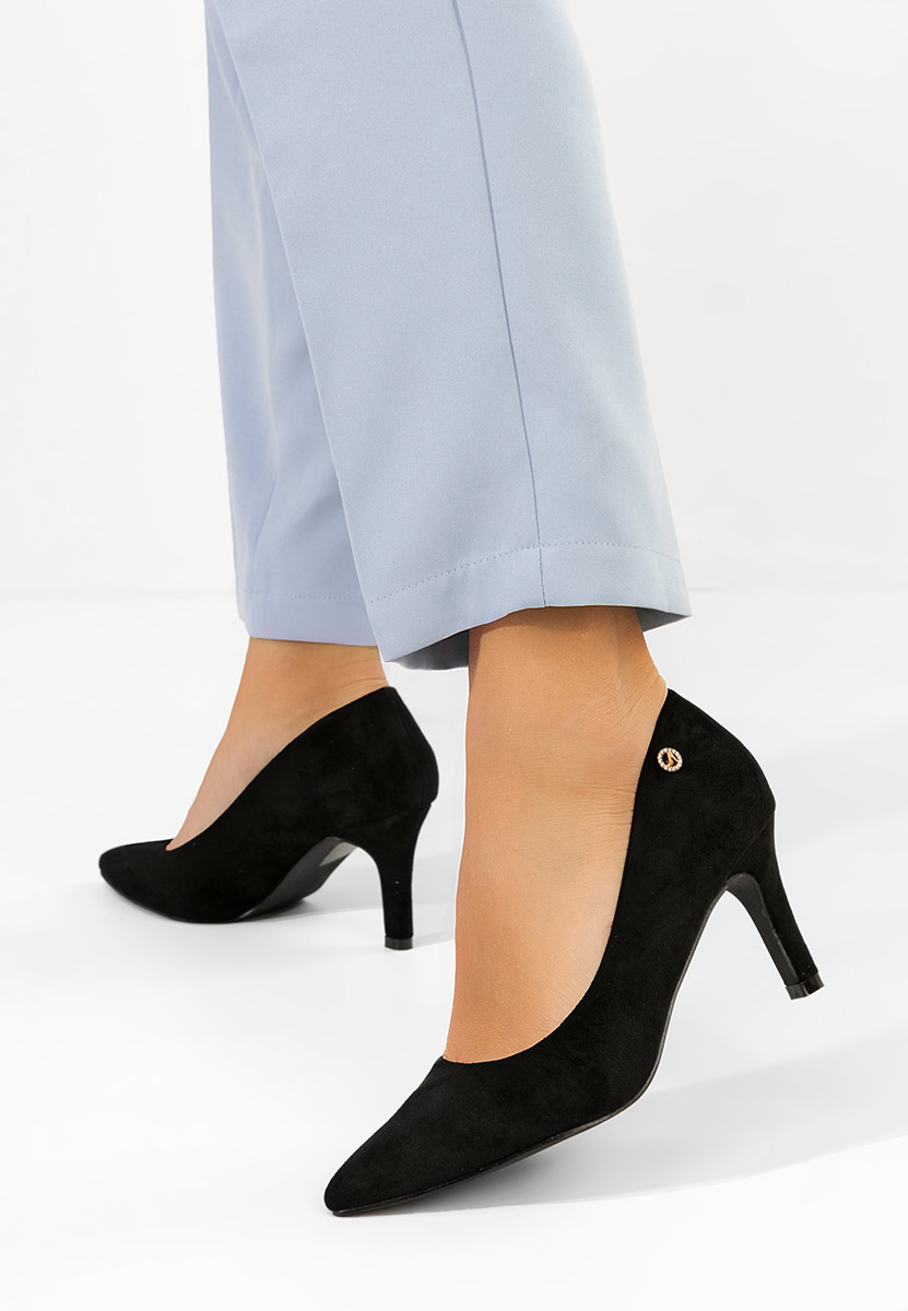 Sirinia fekete tűsarkú cipő 