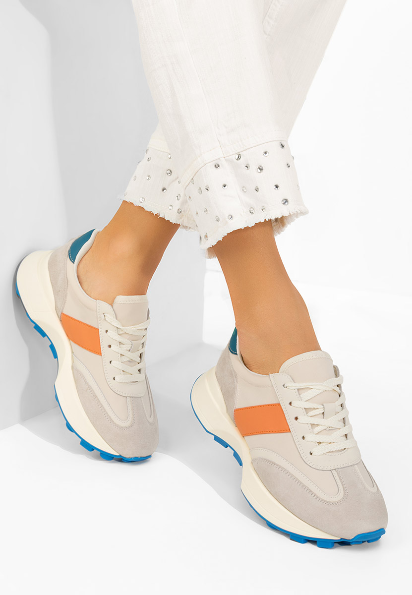 Odeia bézs női bőr sneaker