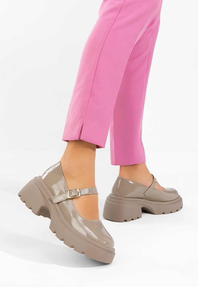 Maliana khaki telitalpú platform cipő