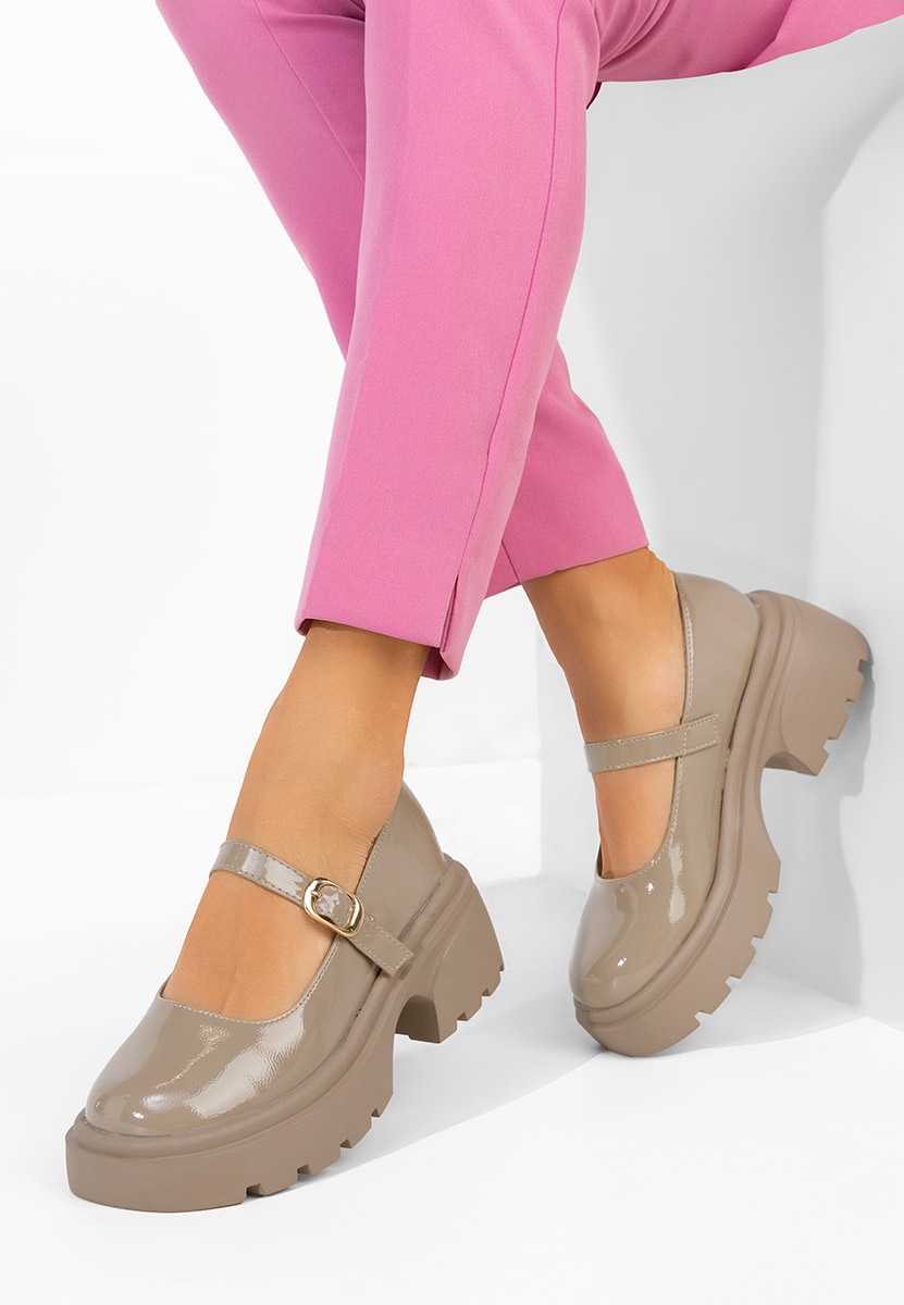 Maliana khaki telitalpú platform cipő