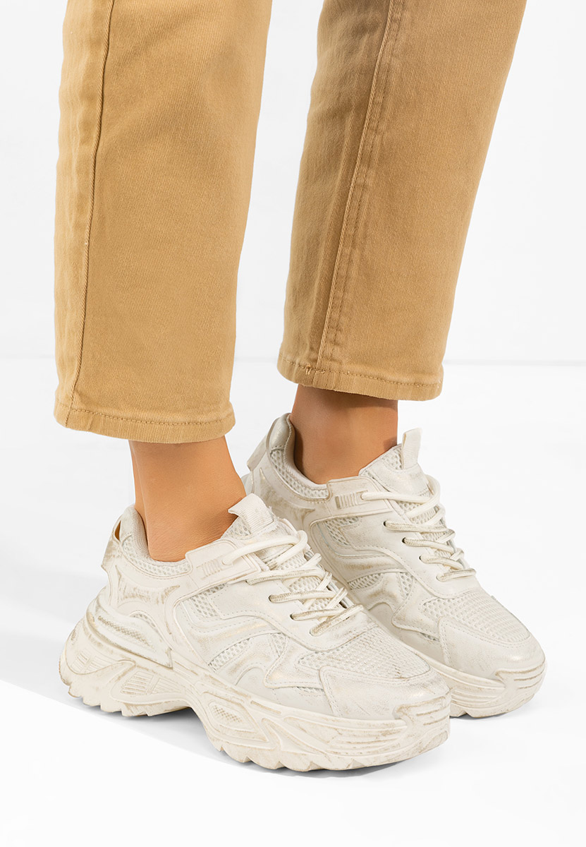 Yalda bézs telitalpú platform sneaker