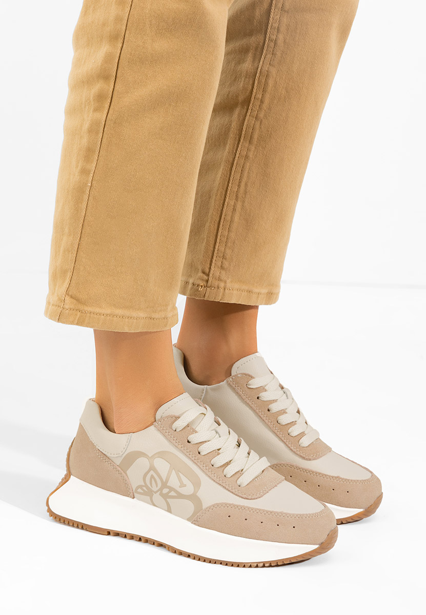 Kayara bézs női bőr sneaker