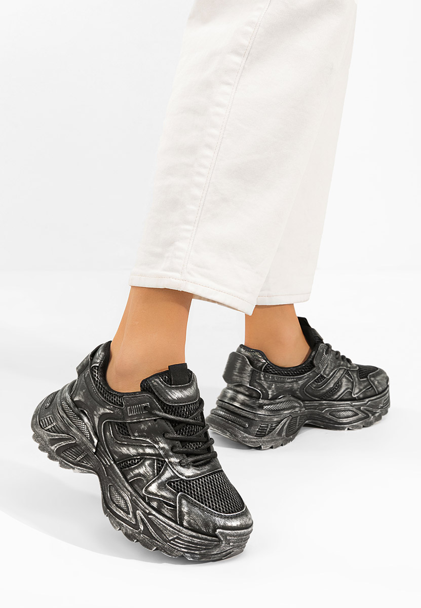 Yalda fekete telitalpú platform sneaker