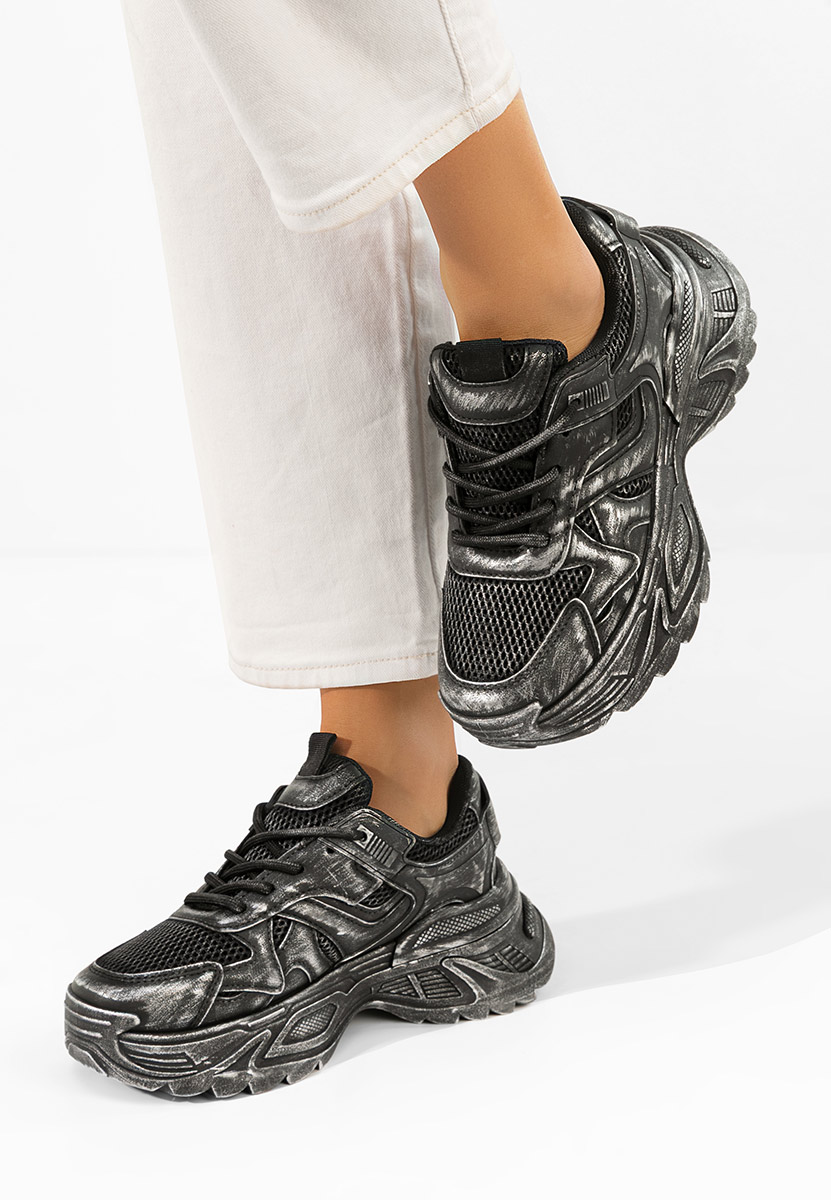 Yalda fekete telitalpú platform sneaker