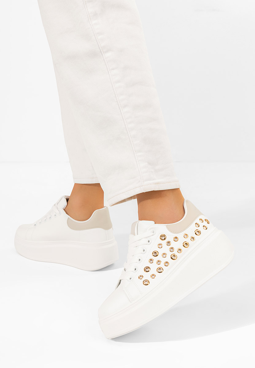 Anaya v5 fehér telitalpú platform sneaker