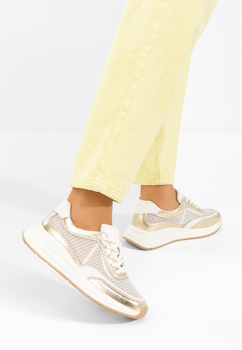 Luelia aranyszínü női bőr sneaker