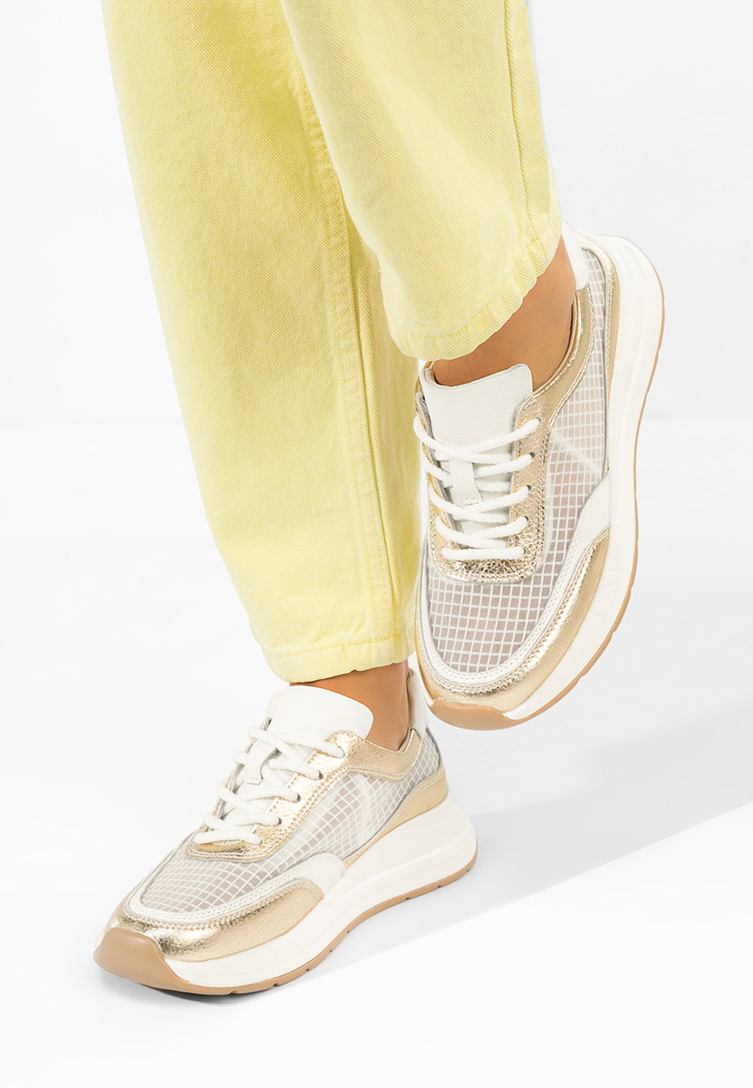 Luelia aranyszínü női bőr sneaker