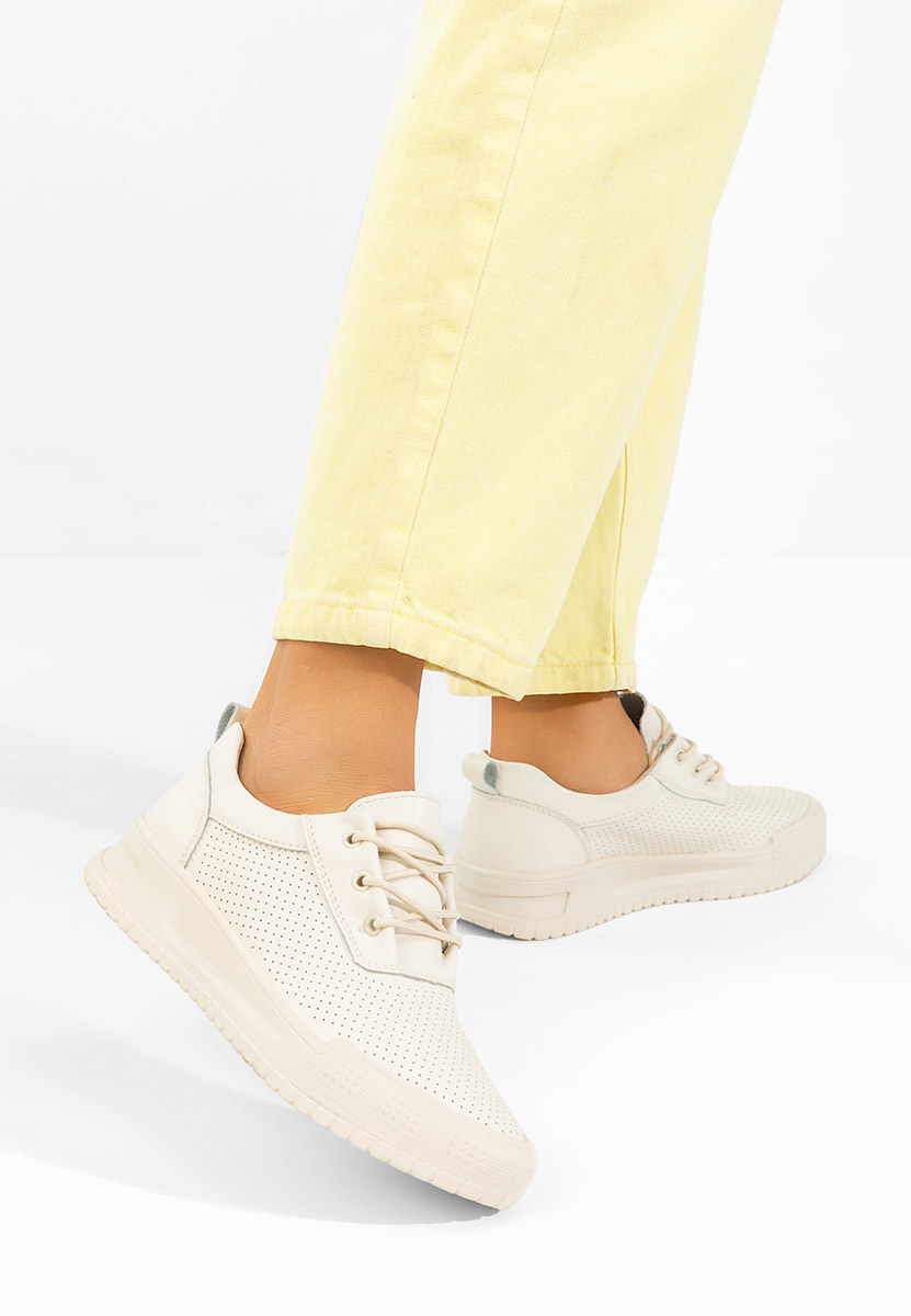 Zamiya bézs női bőr sneaker