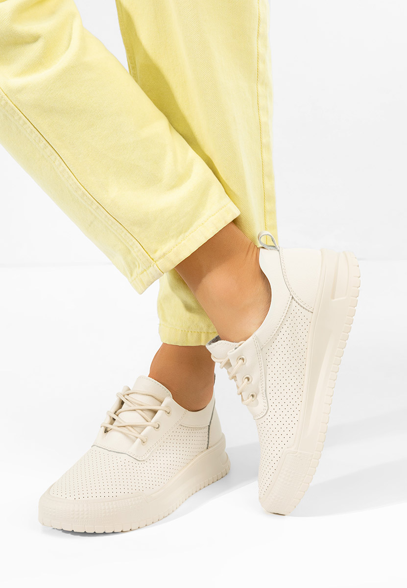 Zamiya bézs női bőr sneaker