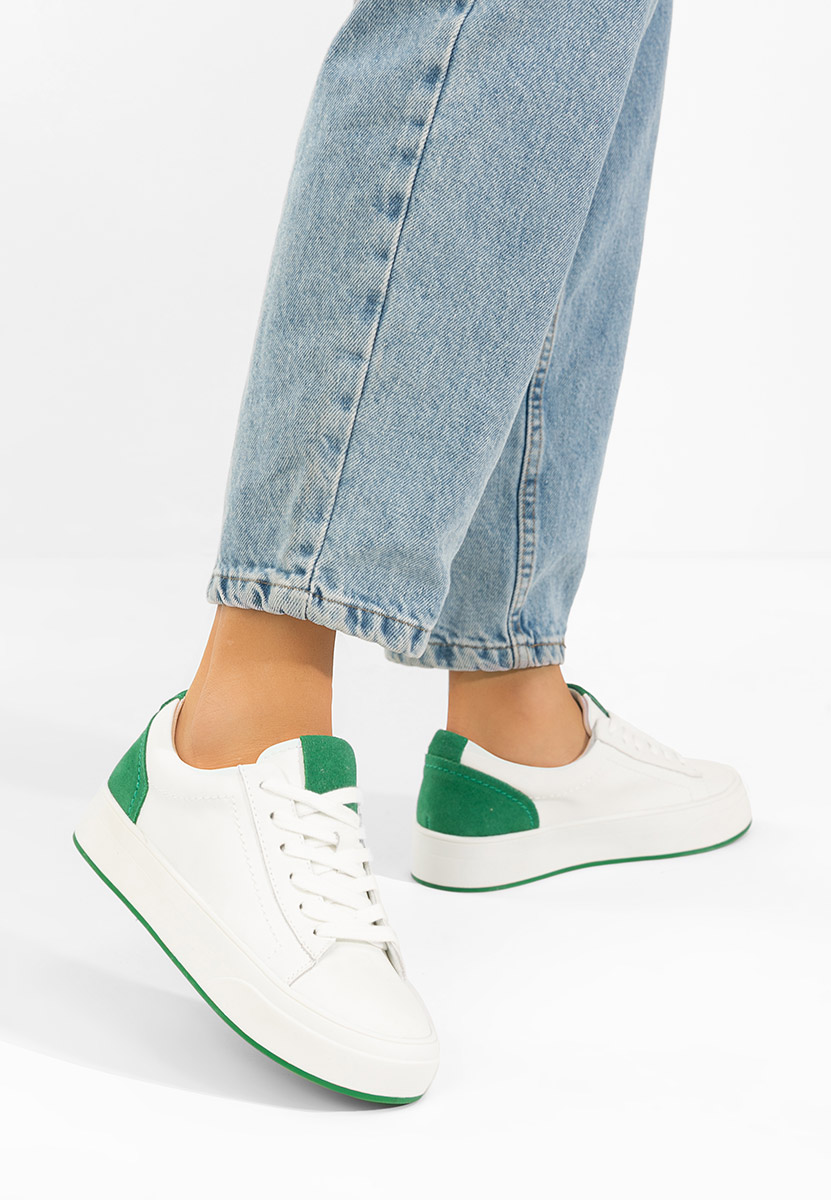 Delsia fehér női bőr sneaker