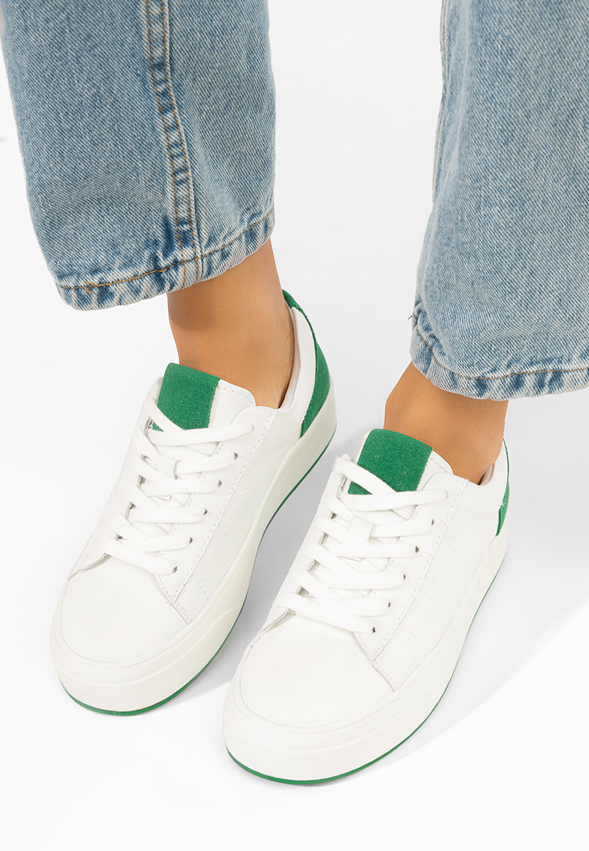 Delsia fehér női bőr sneaker