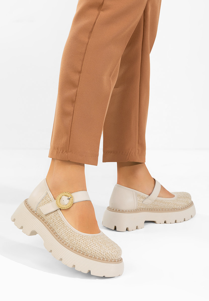 Vamya bézs bőr cipő