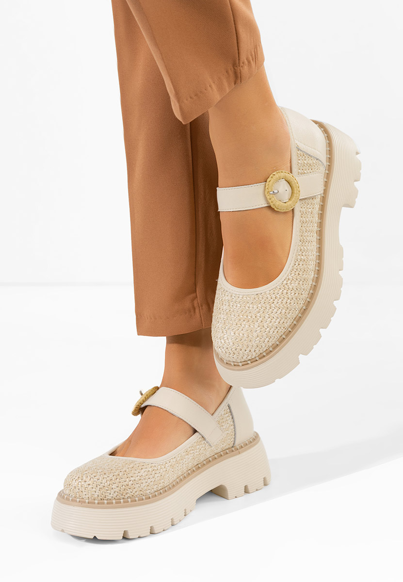 Vamya bézs bőr cipő