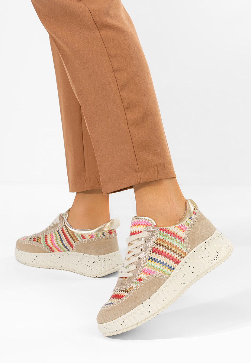 Aidania sokszínü női bőr sneaker